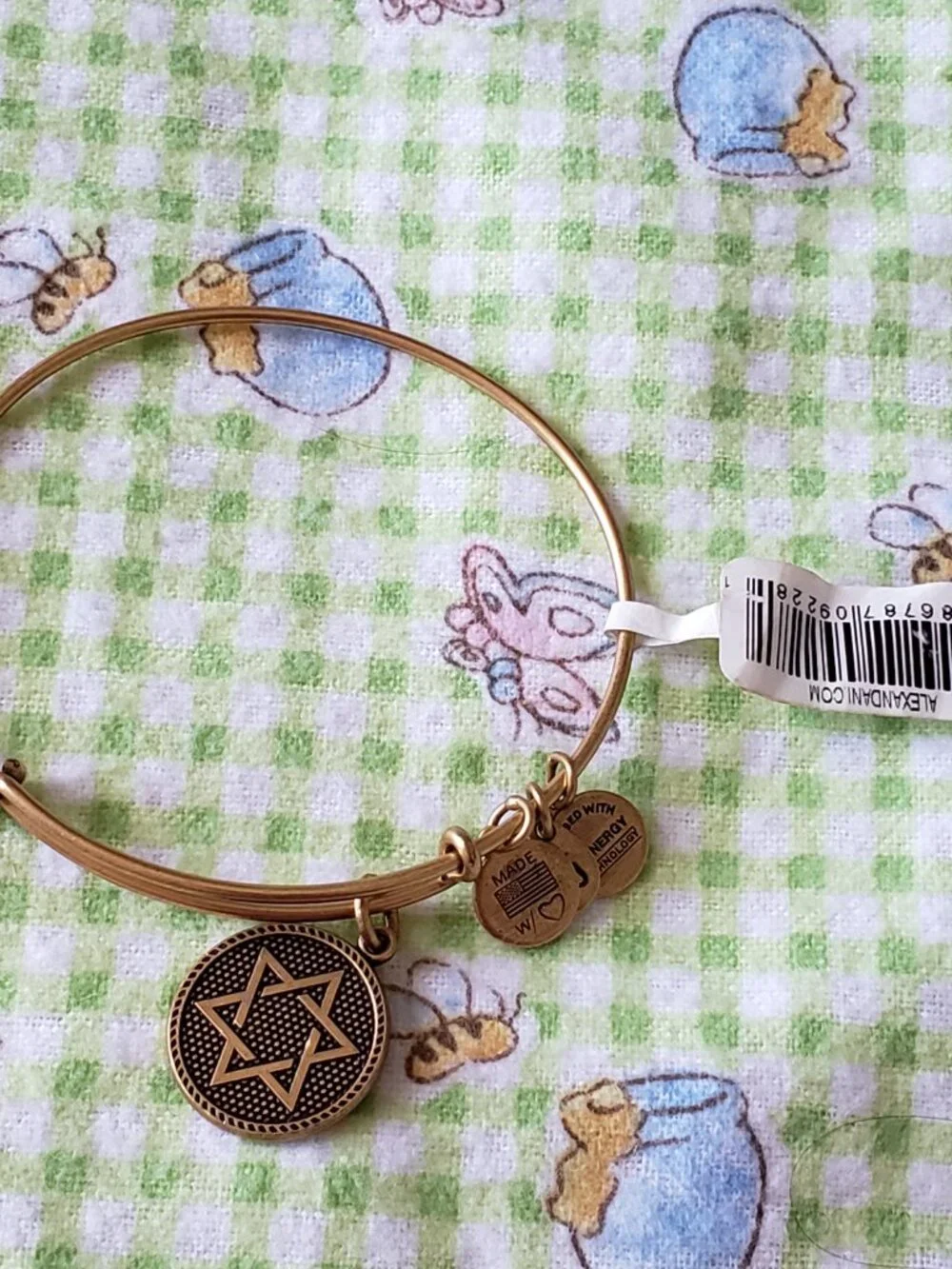 Alex and Ani Gold Charm Star of David Hanukkah Bracelet Bangle 761